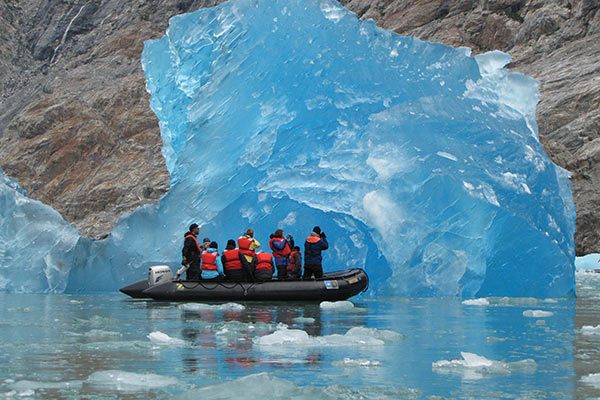Blue Iceberg at Sea